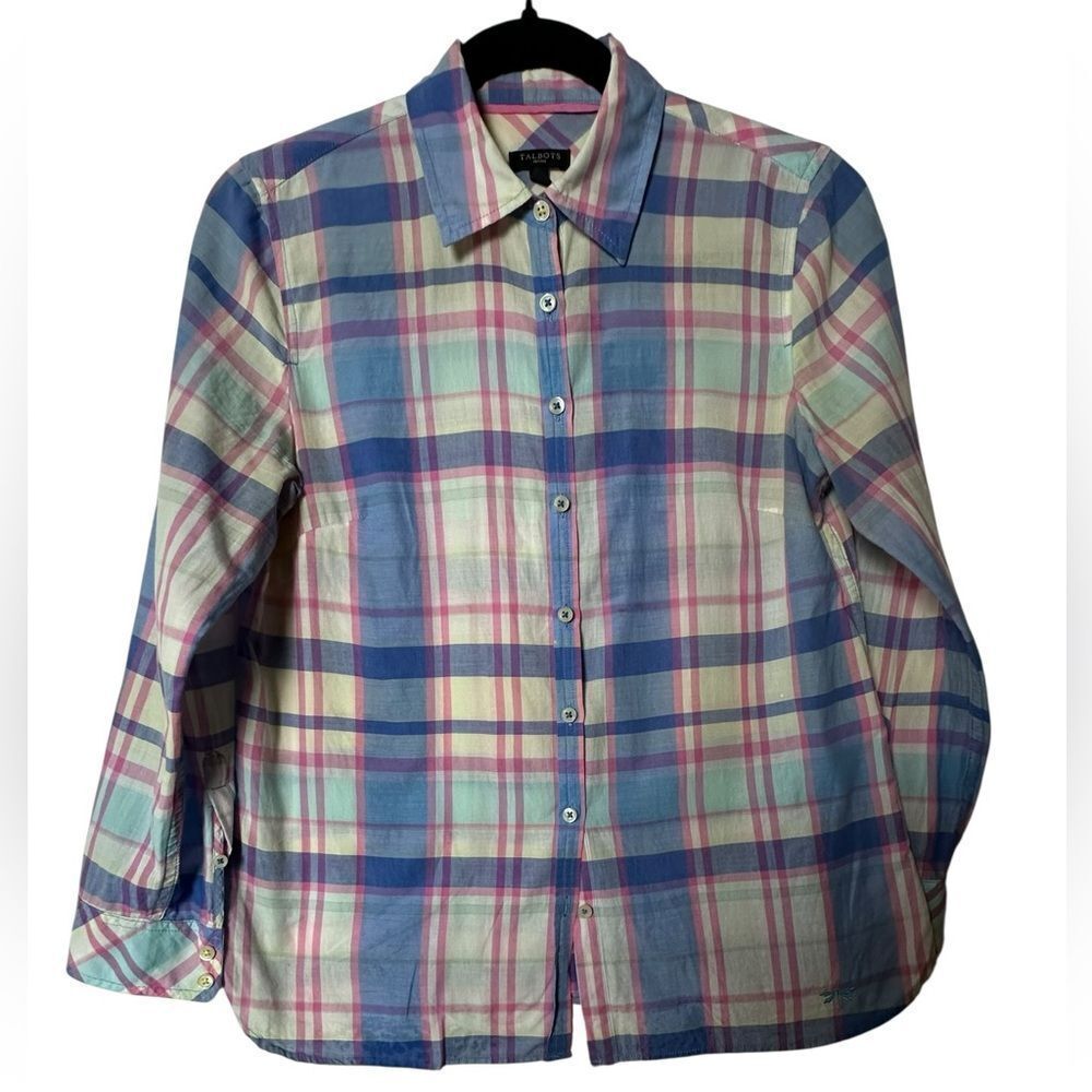 Talbots Multicolor Plaid Shirt Woman’s SP